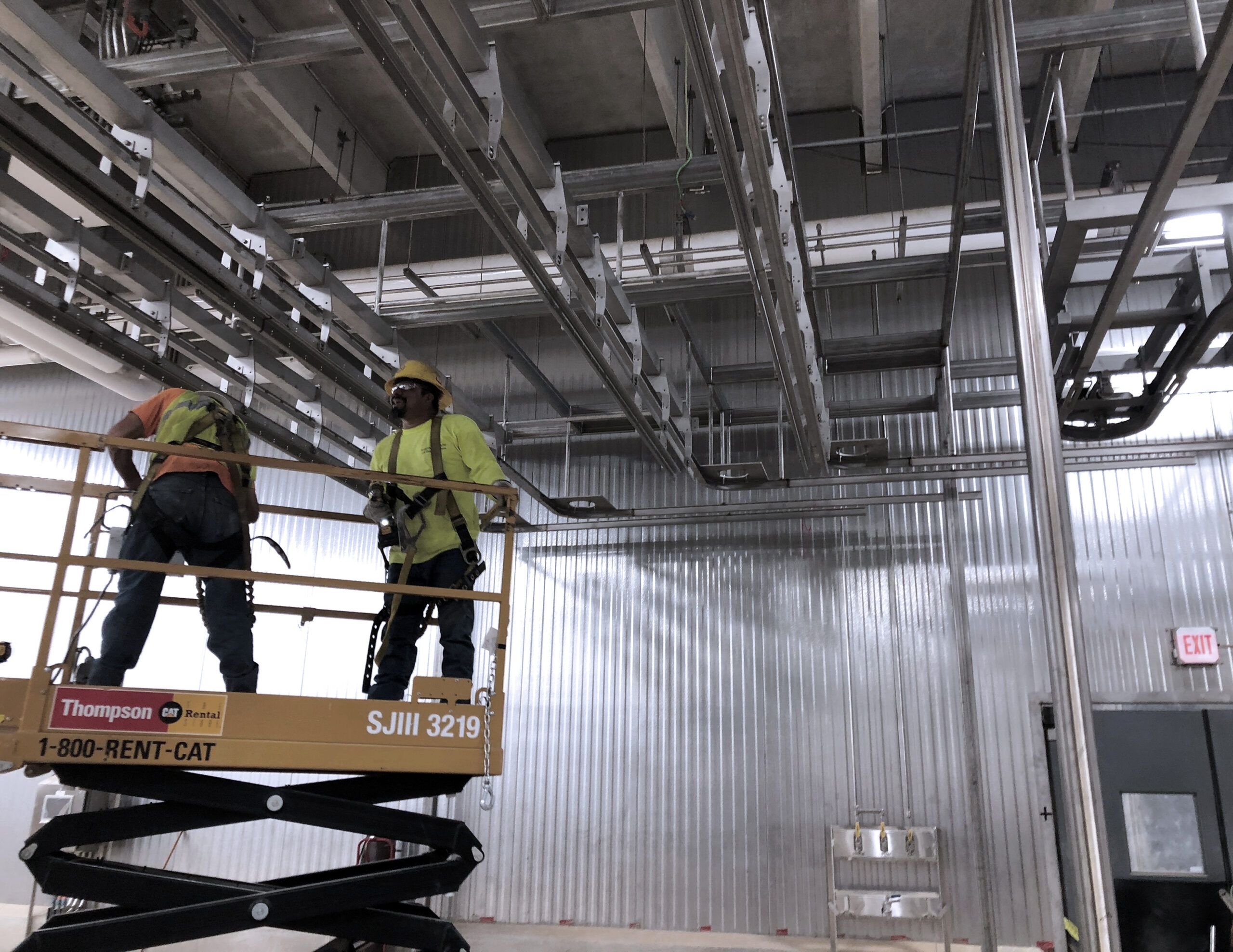 ProFab employees working on a facility upgrade for a poultry processor.